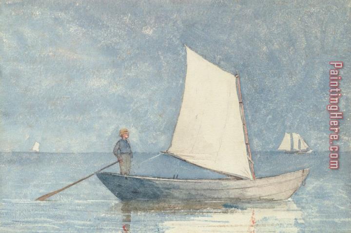Winslow Homer Sailing a Dory